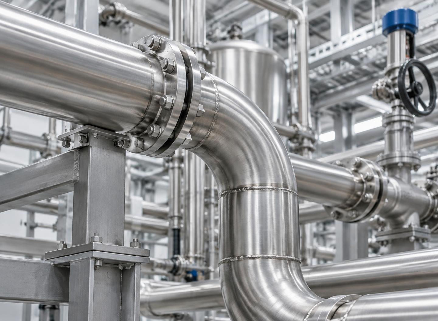 Precision stainless steel industrial piping